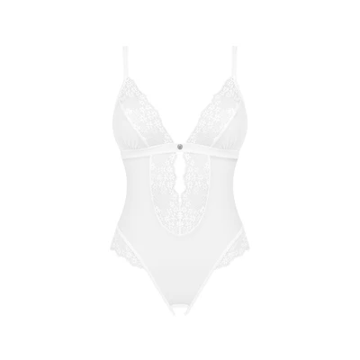 Beli čipkasti bodi M/L veličine OBSES01937