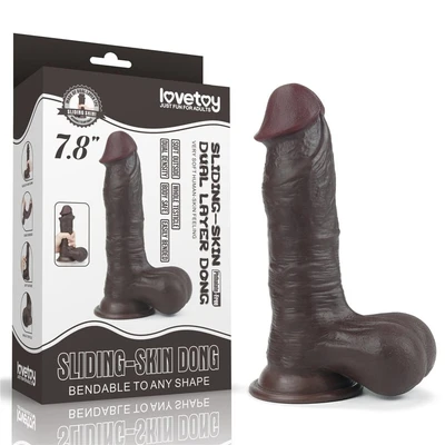 Braon realistični dildo 19cm LVTOY00512