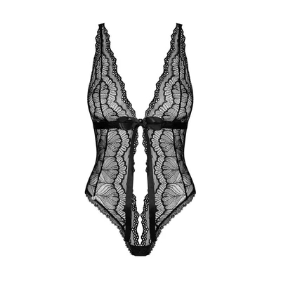 Čipkasti crni bodi za seks L/XL veličine OBSES01826
