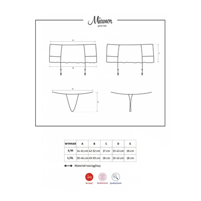 Čipkasti crni halteri L/XL veličine OBSES00761