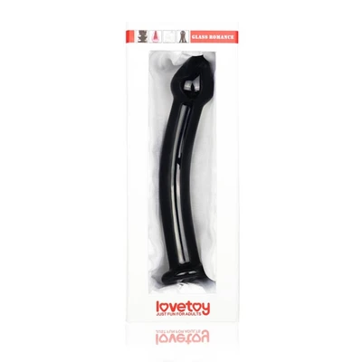 Crni stakleni dildo 16cm LVTOY00234