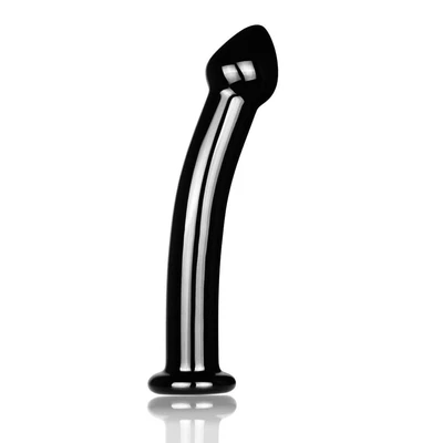 Crni stakleni dildo 16cm LVTOY00234