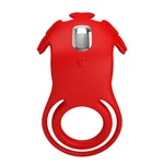 Crveni vibrirajući penis prsten za stimulaciju klitorisa DEBRA01596