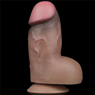 Debeli realistični braon dildo 18cm LVTOY00552