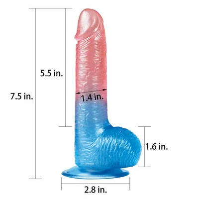 Dvobojni dildo 19cm LVTOY00414