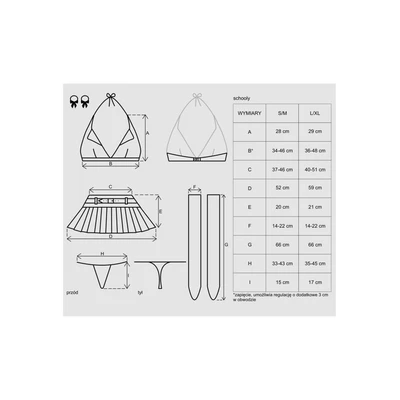 Kostim školarke L/XL veličine OBSES00833