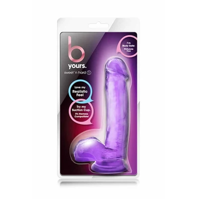 Ljubičasti prozirni dildo 18cm BLUSH00378