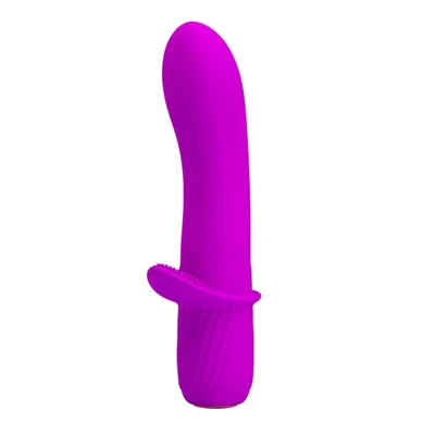 Ljubičasti vibrator sa masažerom klitorisa DEBRA01137