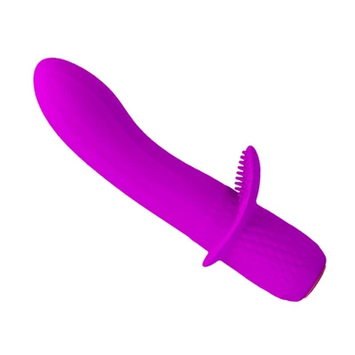 Ljubičasti vibrator sa masažerom klitorisa DEBRA01137