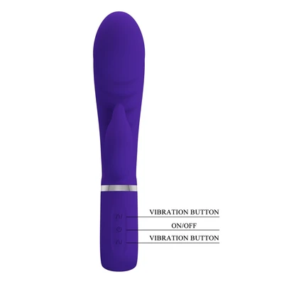 Ljubičasti vibrator za stimulaciju klitorisa i G tačke DEBRA01638