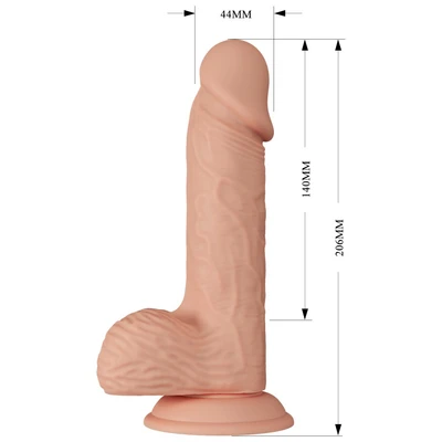 Penis vibro dildo 21cm sa rastegljivom kožicom DEBRA01575