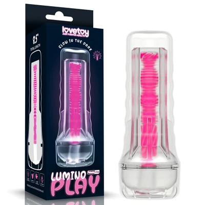 Pink fluorescentni savitljivi masturbator 22cm LVTOY00706