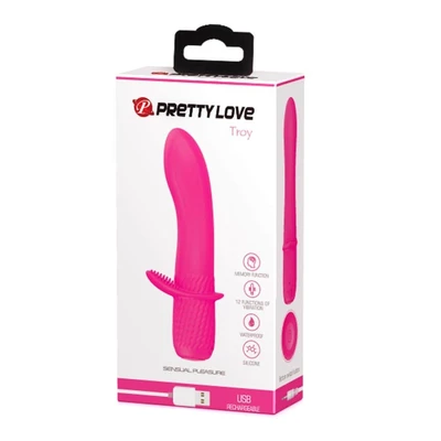 Pink vibrator sa masažerom klitorisa DEBRA01221