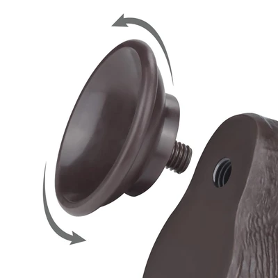 Realistični crni dildo sa izraženim venama i pomerivom kožicom 19cm LVTOY00742