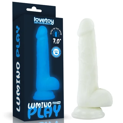 Realistični fluorescentni dildo 18cm LVTOY00688