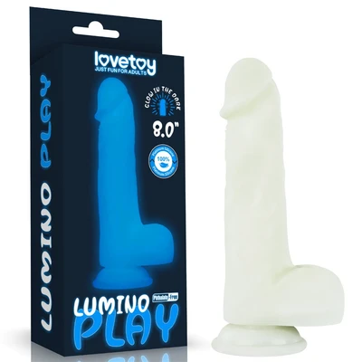  Realistični fluorescentni dildo 20cm LVTOY00690