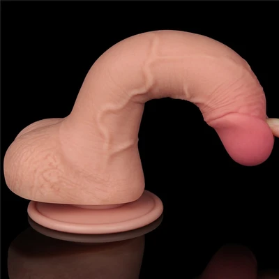 Realistični zakrivljeni penis dildo u boji kože 19cm LVTOY00718