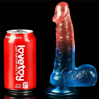 Šareni realistični dildo 19cm LVTOY00415