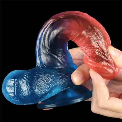 Šareni realistični dildo 19cm LVTOY00415