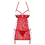 Sexy crvena čipkasta haljinica L/XL veličine OBSES01682