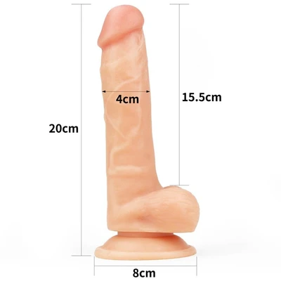 Silikonski dildo u boji kože 21cm LVTOY00444