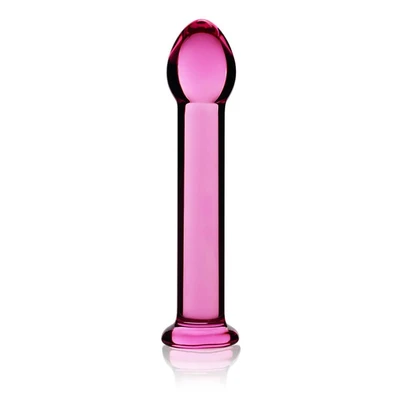 Stakleni pink dildo 16cm LVTOY00232