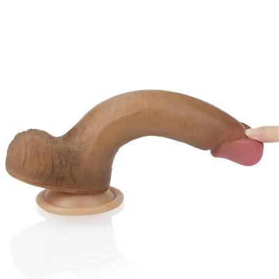 Veliki dildo braon boje 20cm LVTOY00492