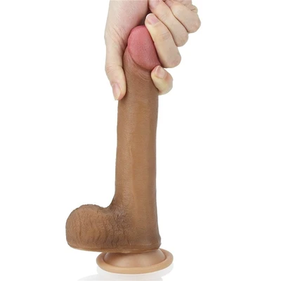 Veliki dildo braon boje 20cm LVTOY00492