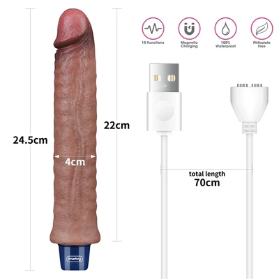 Veliki realistični vibro dildo 24cm LVTOY00714