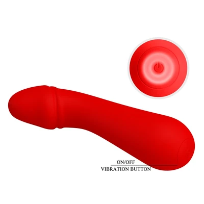 Vibrator crveni za stimulaciju G tačke 15cm DEBRA01655