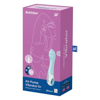 Vibrator na naduvavanje sa aplikacijom plavi SATISFY376