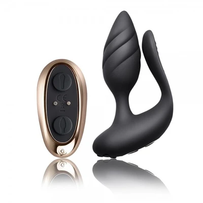 Vibrator za duplu stimulaciju crni ROCKS00362