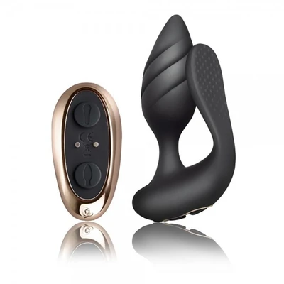 Vibrator za duplu stimulaciju crni ROCKS00362