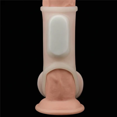 Vibrirajući penis prsten za testise i koren penisa 12cm beli LVTOY00603