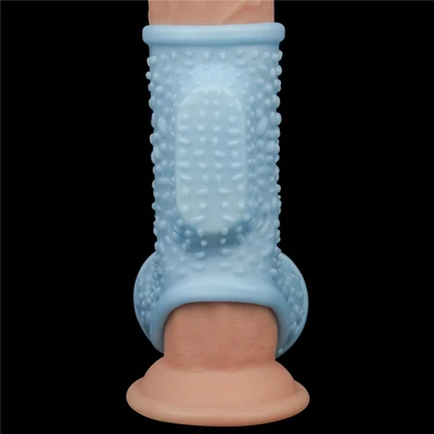 Vibrirajući penis prsten za testise i koren penisa 13cm plavi LVTOY00662