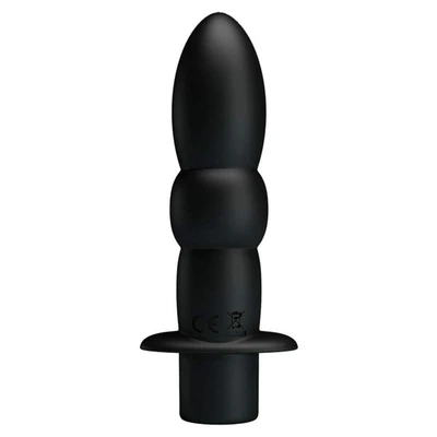 Vibro analni dildo 11cm crni DEBRA01350