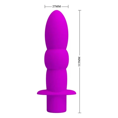 Vibro analni dildo 11cm ljubičasti DEBRA01349