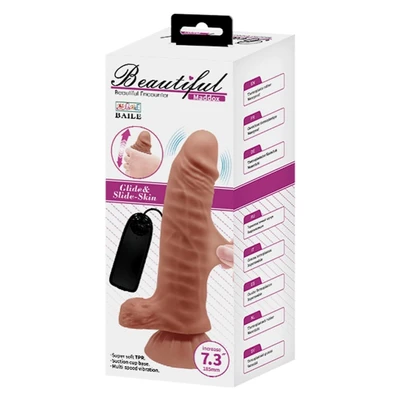 Vibro dildo sa pomerivom kožicom 18cm DEBRA01491